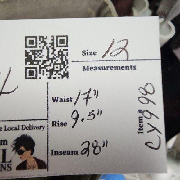 Jordache Green Camo Print Mid Rise Skinny Pants Size 12 - Picture 8 of 8